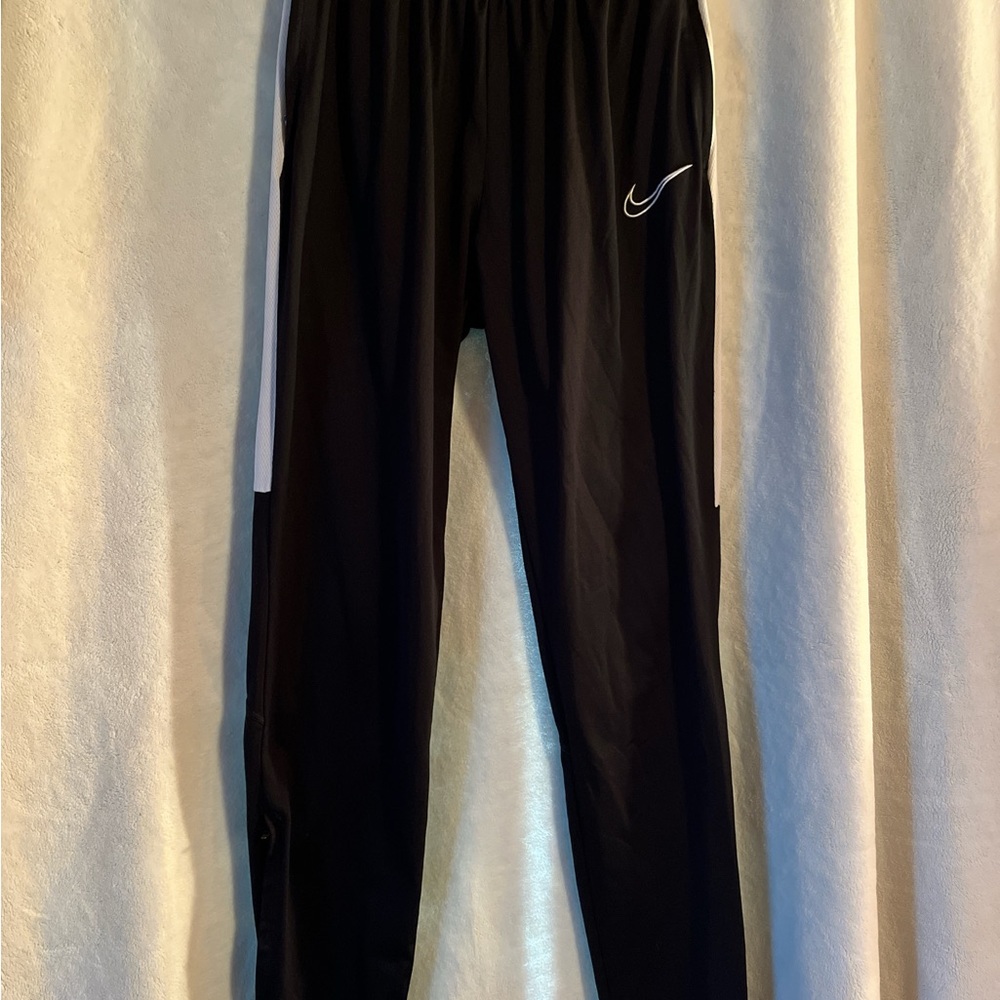 Nike Black Track Pants with White Swoosh